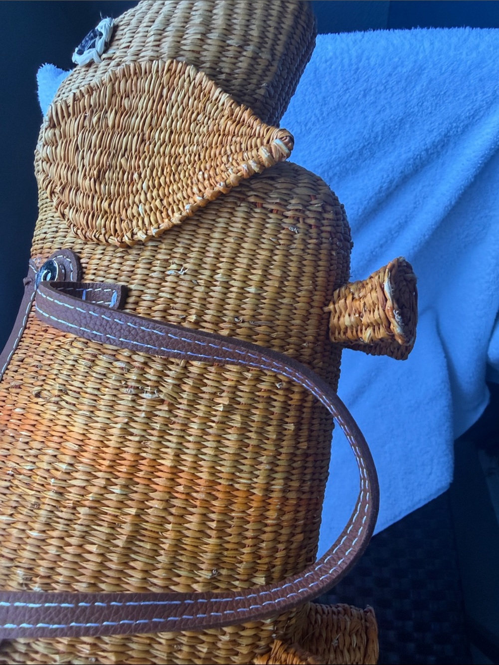 Sensi Studio Straw Dachshund Bag Purse NWOT - Picture 14 of 16